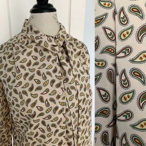 Vintage Pierre Cardin Paisley Blouse with Tie